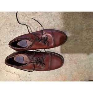 Bass Weejuns Logan Cap Toe Oxford 9.5M Brown Leather Dress Shoes